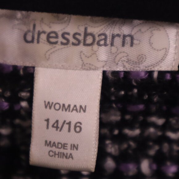 LILAC TWEED BLAZER 14/16W Dressbarn Purple Pastel Academia Spring Church Lady - Picture 4 of 7